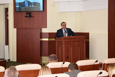 RECTOR OF KSMU V.A. LAZARENKO TOOK PART IN THE ROUND TABLE CONFERENCE IN THE REGIONAL DUMA