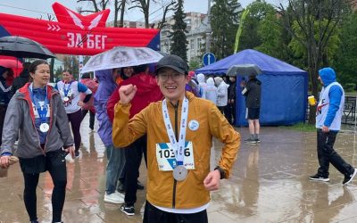 Foreign students of KSMU participated in the All-Russian half marathon «Race of the Russian Federation»